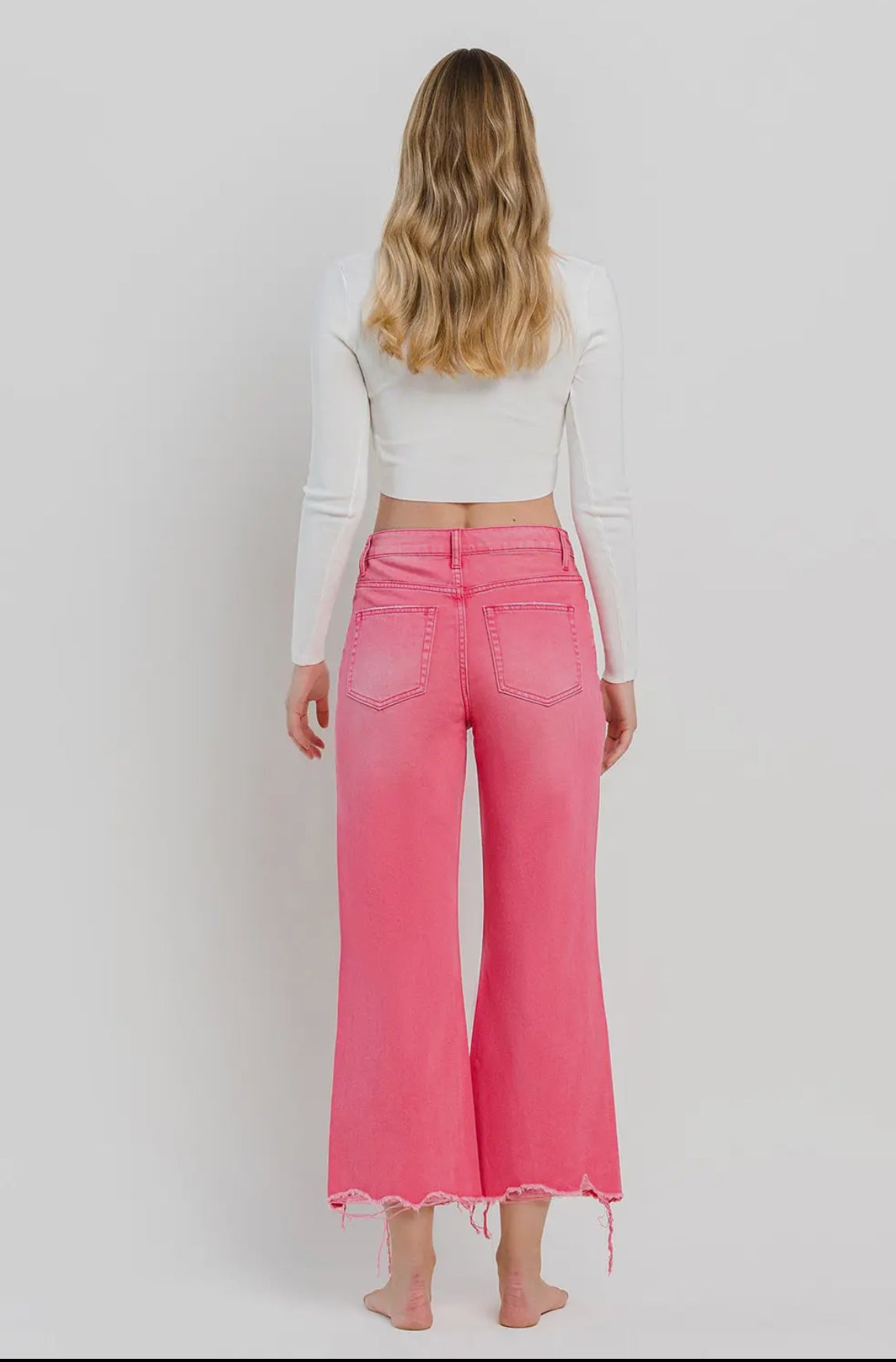 Vintage crop flare jeans