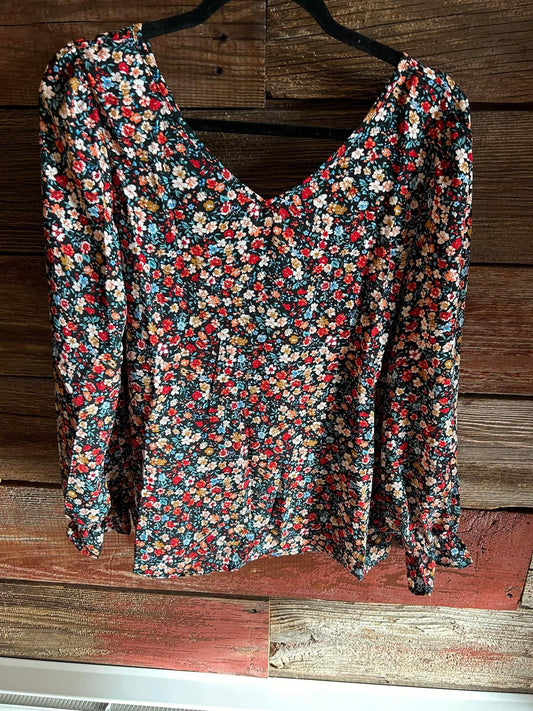 Floral Tie Back Blouse