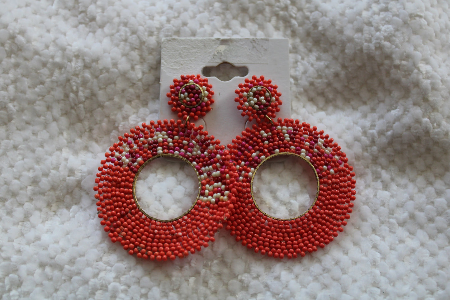 Beaded Hoop Earring